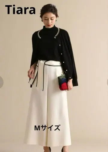 [ Tiara ] 티아라 바이컬러 벨트 와이드 팬츠 1회 착용