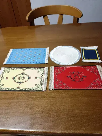 인형의 집용 매트 5개 세트