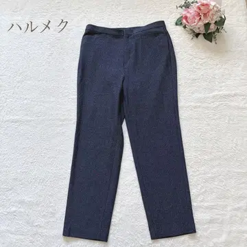 하루메쿠 슬림 레그 팬츠 네이비 0 체형 11호 오피스 캐주얼