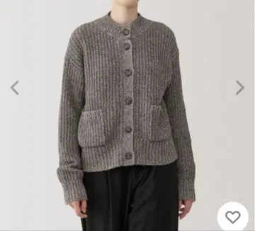 무인양품 야크 혼방 모크넥 가디건 여성 브라운