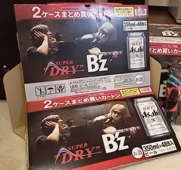 B'z 콜라보 아사히 슈퍼 드라이 외부 패키지 2개 세트