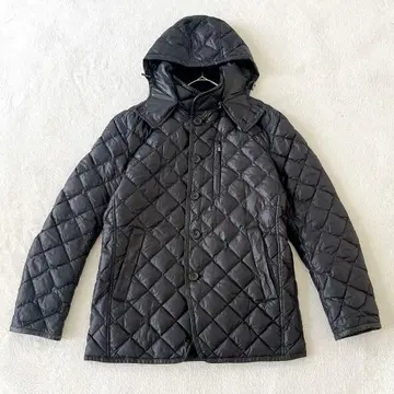 Calvin Klein 퀼팅 자켓 리버서블 후드 부착 블랙 M