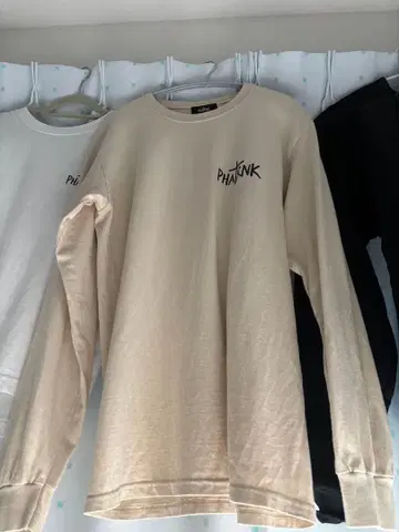 PHATRNK 베이지 긴팔 T셔츠 M 사이즈