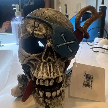 해적 스컬 피규어 약 13cm