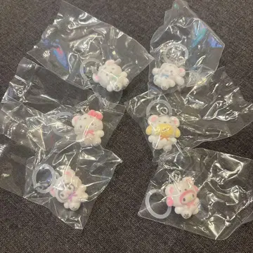 산리오 캐릭터즈 메지루시 액세서리 후와후와 스노우 전6종 컴플리트