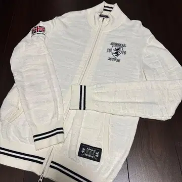 Admiral 화이트 집업 점퍼