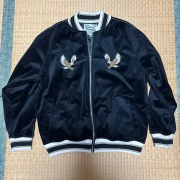 distinct 독수리 자수 스카잔 블랙