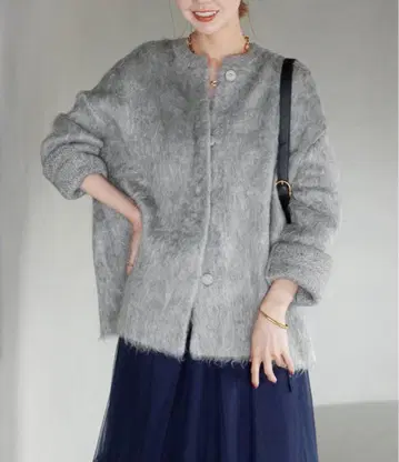 슬로브 이에나 샤기 가디건 36 사이즈