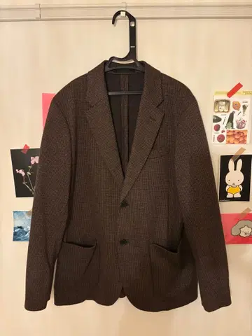 유니클로 체크 자켓