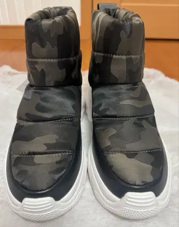 미사용 택 포함 앙코키누 카모 패턴 카모플라쥬 통굽 부츠 L 사이즈