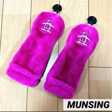 Munsing 새상품급 골프헤드커버 보아 FW용 핑크 2세트
