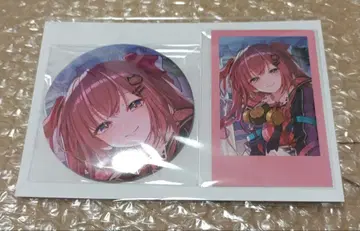 아마가세 무유 생일 굿즈 캔뱃지 폴라로이드풍 카드