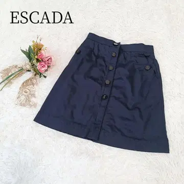 [ ESCADA/에스카다 ] 미니 스커트 무지 사다리꼴 버튼 워셔블 포멀