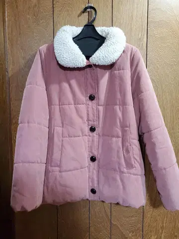 복슬복슬 카라 부착 충전솜 아우터 코트