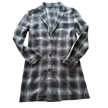 옴브레 체크 롱 기장 자켓 남성용 L Beno