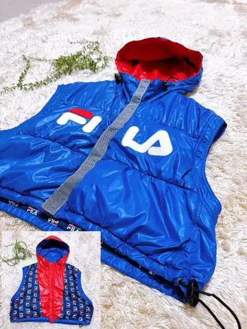 [ 새상품급 ] FILA 휠라 다운 베스트 올 패턴 리버서블 프리 사이즈