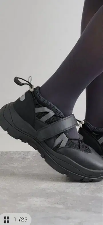 한국 rockfish weatherwear 벨크로 신발 UK 3.5 블랙