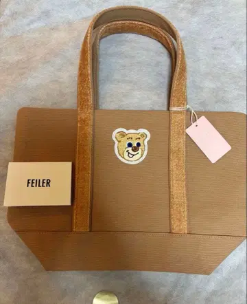 페이러 올드 테디 와펜 토트백 소 베이지 미사용 새상품