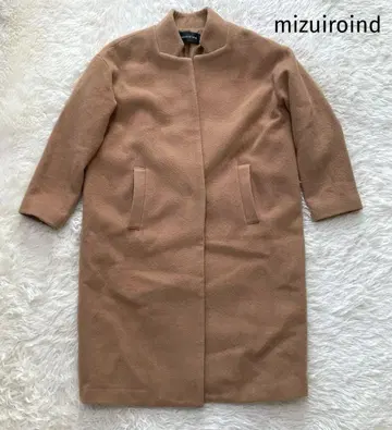 mizuiroind 미즈이로랜드 롱 코트 울 브라운