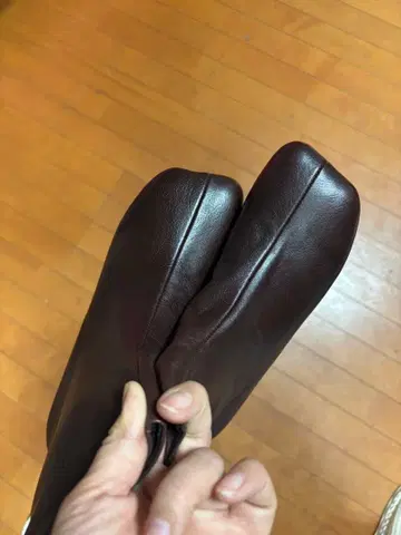 브라운 슬립온 부츠 235