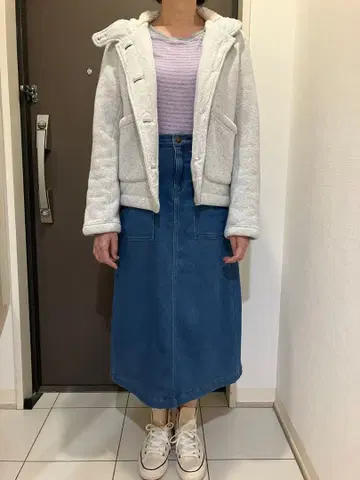 coen 보아 안감 코트