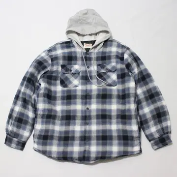 레어 90s' Wrangler 랭글러 체크 후드 셔츠 구제 의류