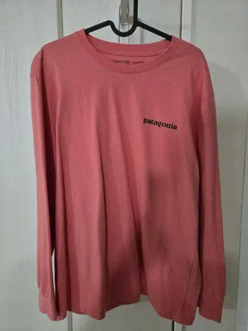 patagonia 핑크 XL 레귤러 핏 긴팔 T셔츠