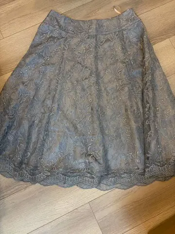 LAURA ASHLEY 블루 그레이 플레어 스커트 13