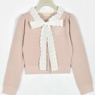 An MILLE 코튼 레이스 리본 가디건