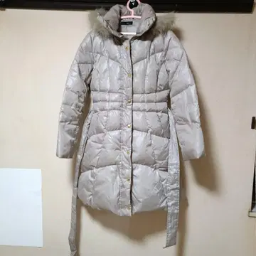 mimosa 베이지 후드 부착 다운 코트