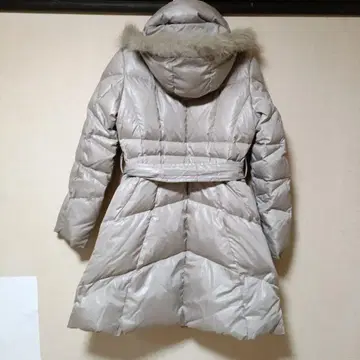 mimosa 베이지 후드 부착 다운 코트