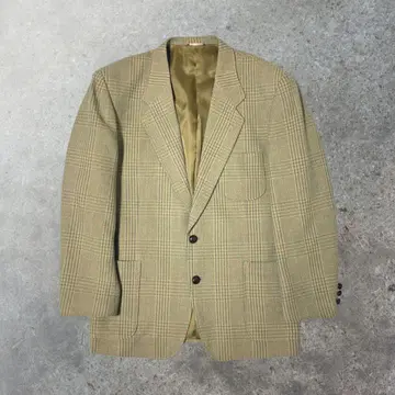 빈티지 테일러드 자켓 라이트 그린 계열 하운드투스 클래식