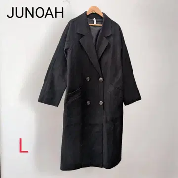 JUNOAH 주노아 롱 체스터 코트 L 사이즈 블랙