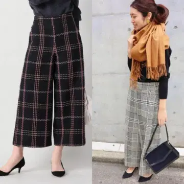 IENA 몰 체크 팬츠 트위드 40 L