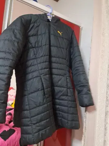PUMA 블랙 다운 코트 L 사이즈