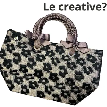 새상품급 Le creative 트위드 백 리본 백