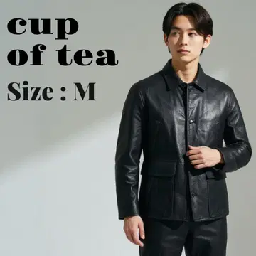 새상품급 가죽 자켓 카 코트 가죽 코트 소가죽 빈티지 M 사이즈