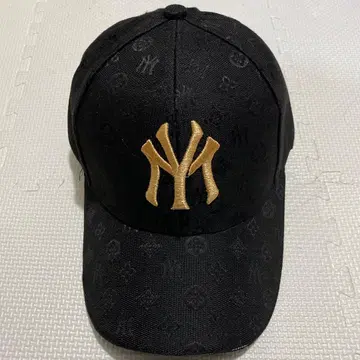 NY 로고 블랙 야구 모자
