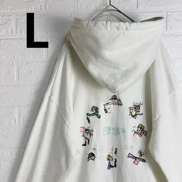 [백 프린트] LEFT ALONE 오버 사이즈 후드티