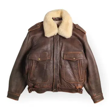 Vintage 80s 90s G1 A2 짧은 기장 가죽 플라이트 자켓