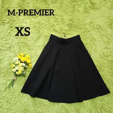 [엠프리미어] 플레어 스커트 XS 블랙 안감 부착 일본제