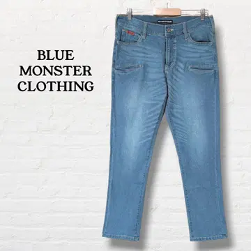 블루 몬스터 클로징 스키니 데님 팬츠 [ LL ] 블루 계열