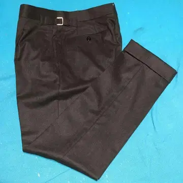 차콜 그레이 가을/겨울 Canonico super120 벨트리스 슬랙스