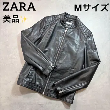 새상품급 ZARA 싱글 라이더 자켓 가죽 자켓 M 블랙