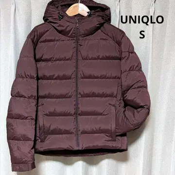 새상품급 UNIQLO 후드 부착 다운 자켓 보르도계 S