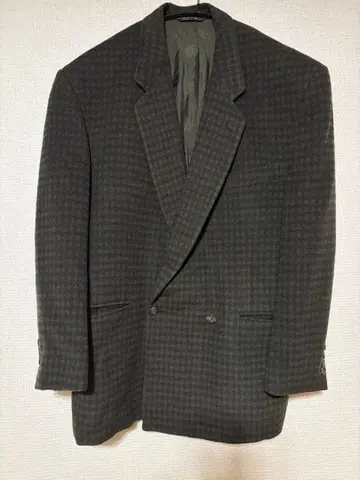 잠마르코 벤투리 캐시미어 체크 더블 브레스트 자켓