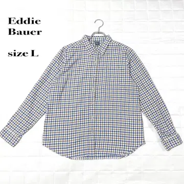 Eddie Bauer 체크 무늬 플란넬 셔츠 여성용 L 사이즈