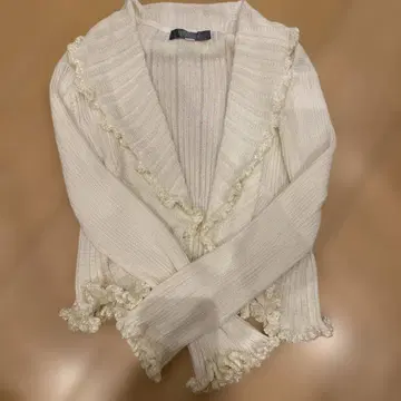 FRANCO FERRARO 프릴 장식 가디건 사이즈 2