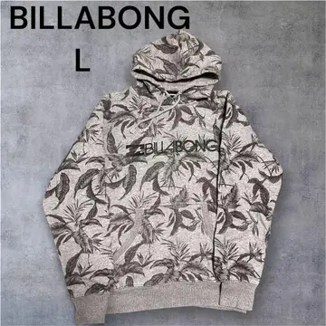 BILLABONG 팜 트리 패턴 후드 부착 후드티 L 사이즈