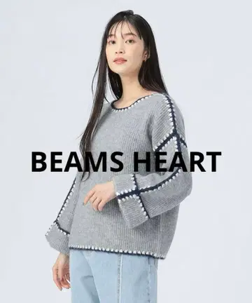 [새상품급] BEAMS HEART 핸드 스티치 풀오버